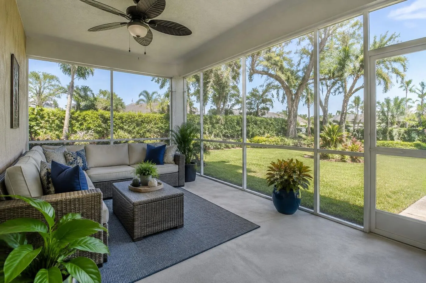 Patio screen enclosure panels that can be repaired or replaced individually